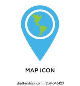 Map icon vector isolated on white background for your web and mobile app design, Map logo concept