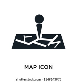 Map icon vector isolated on white background for your web and mobile app design, Map logo concept