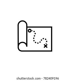 map icon vector line art