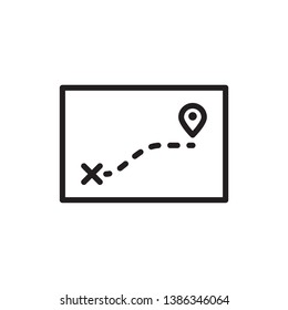 map icon vector line style