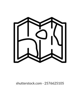 map icon vector, line style icon