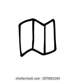 map icon in vector. Logotype - Doodle