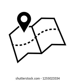 map icon vector on white background