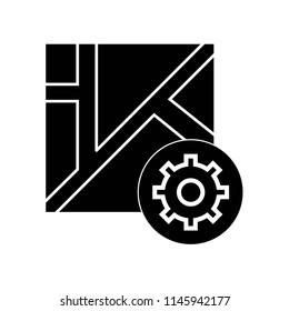 Map icon vector icon. Simple element illustration. Map symbol design. Can be used for web and mobile.