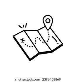 Map icon vector stock illustration