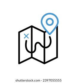 Map Icon vector stock illustration