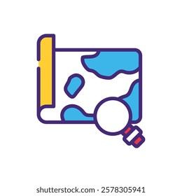 Map icon vector stock illustration