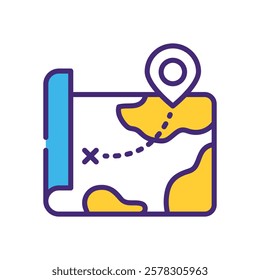 Map icon vector stock illustration