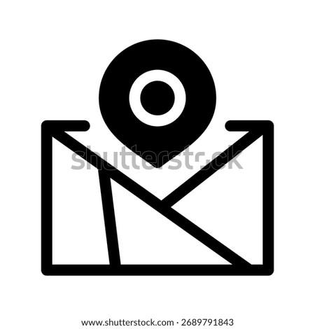 Map Icon Vector Symbol Design Illustration