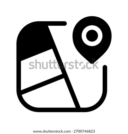 Map Icon Vector Symbol Design Illustration