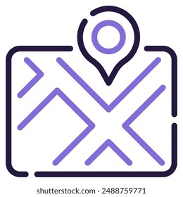 Icono de mapa para Web, App, infografía, etc