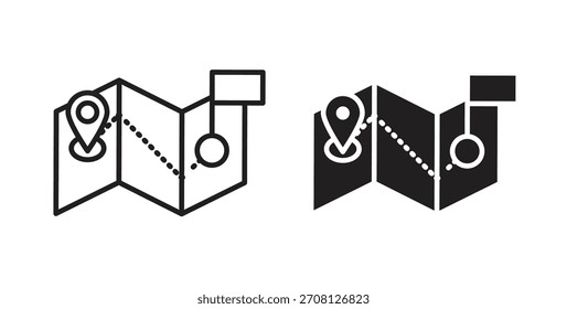 Map icon for websites and mobile minimalistic flat design.