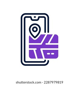 icono de mapa para tu sitio web, móvil, presentación y diseño de logotipo.