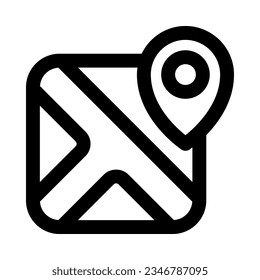 icono de mapa para tu sitio web, móvil, presentación y diseño de logotipo.