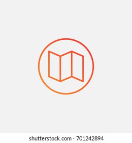 Map icon.gradient illustration isolated vector sign symbol