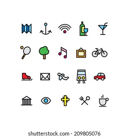 Map icons, color