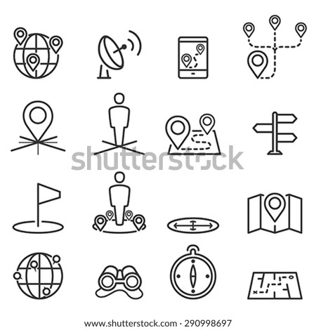 Map icons and location on terrain