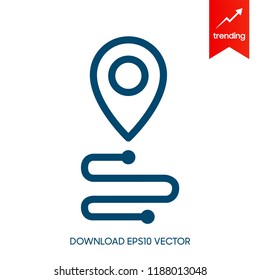 Map Icons and Location Icons with White Background