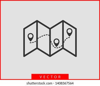 Map icons. Marker pointer. Pin location vector icon. GPS navigation symbol.