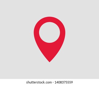 Map icons. Marker pointer. Pin location vector icon. GPS navigation symbol red arrow