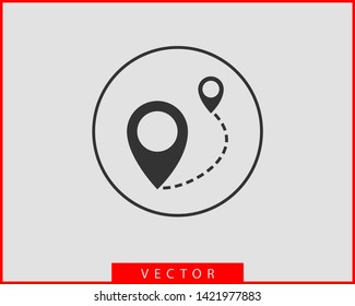 Map icons. Marker pointer. Pin location vector icon. GPS navigation symbol.