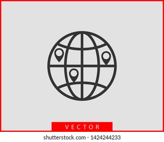 Map icons. Marker pointer. Pin location vector icon. GPS navigation symbol.