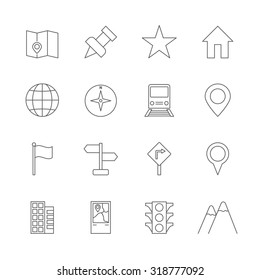 map icons set