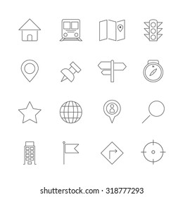 map icons set