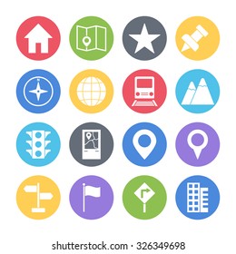 map icons set