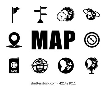 map icons set