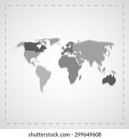 Map icons set great for any use. Vector EPS10.