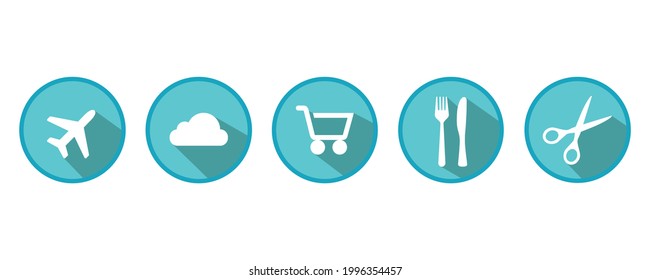 Map icons set isolated on white background.Services symbols 
