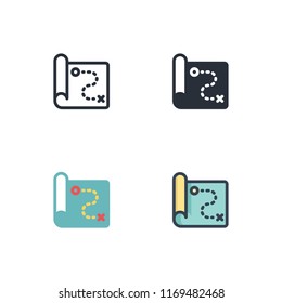 map icons vector eps10. icon design with four different styles