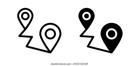 Map icons for web ui designs