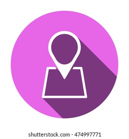 Map icon,vector. Flat design.