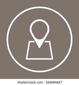 Map icon,vector.  Flat design.