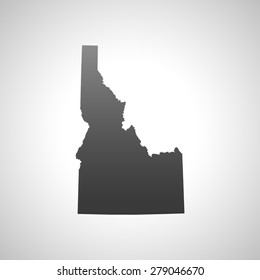 Outline Map Idaho Isolated Vector Illustration Stock Vector Royalty Free Shutterstock