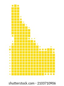 Mapa de Idaho en blanco