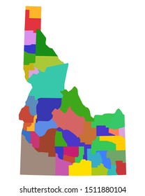 Map of Idaho as vector illustration