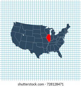 map of Illinois