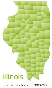 map of illinois state, usa