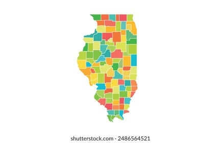 Map of the Illinois state.used for education,Travel worldwide, earth geography website layouts, background, Study geography,work in graphics.Suitable for tourists students and graphic design.