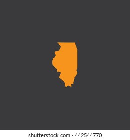 Map of Illinois Vector Illustration