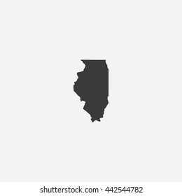 Map of Illinois Vector Illustration