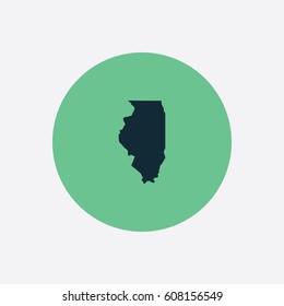 Map of Illinois Vector Illustration