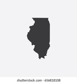 Map of Illinois Vector Illustration