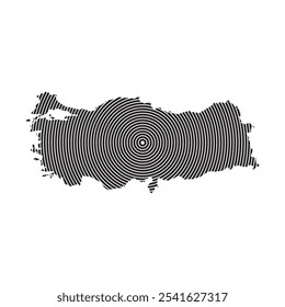 Türkiye Map Illustration Icon Element Design