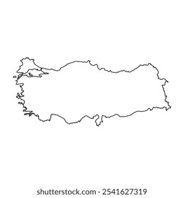 Icono de ilustración de mapa de Türkiye Diseño de elementos