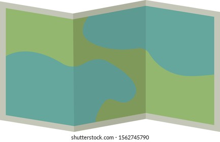 Map illustration vector on white background.