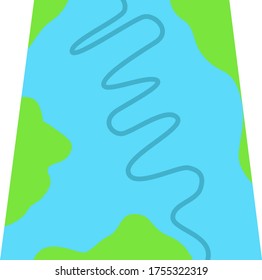 Map, illustration, vector on white background